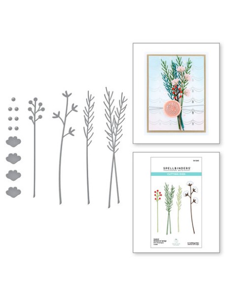 Sealed Botanical Sprigs Etched Dies