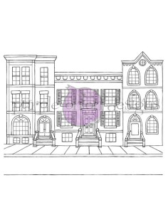 Row House Background - Timbro di Stacey Yacula Studio