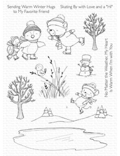 Warm Winter Hugs Clear Stamps - Timbro di MFT stamps