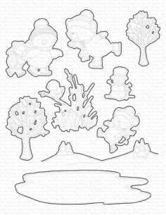 Warm Winter Hugs - Fustella di MFT stamps