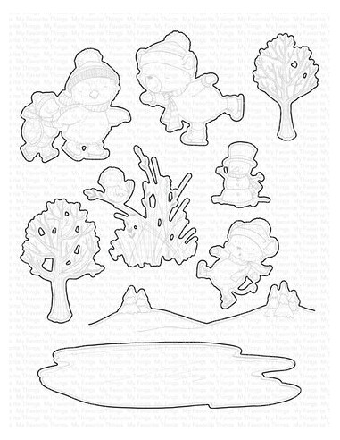 Warm Winter Hugs - Fustella di MFT stamps