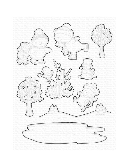 Warm Winter Hugs - Fustella di MFT stamps