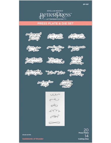 Sentiments of Wonder Press Plate & Die Set