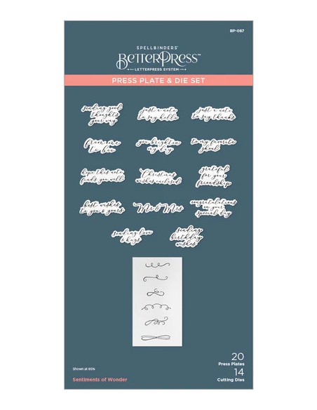 Sentiments of Wonder Press Plate & Die Set
