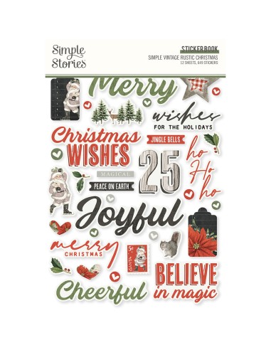 Sticker book Vintage Rustic Christmas - Simple...