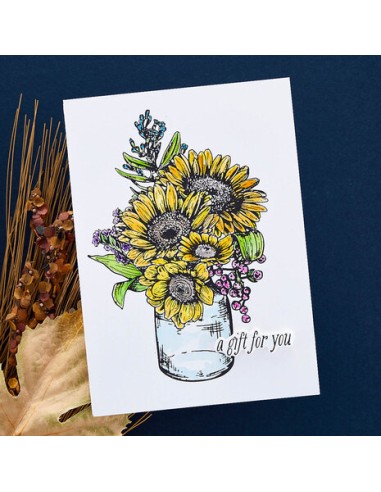 Sunflower Bouquet Press Plate & Die Set