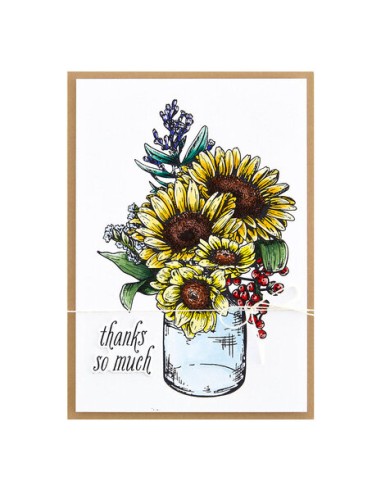 Sunflower Bouquet Press Plate & Die Set