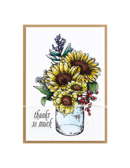 Sunflower Bouquet Press Plate & Die Set