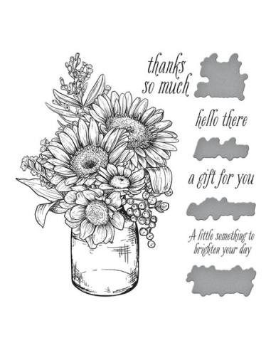 Sunflower Bouquet Press Plate & Die Set