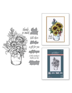 Sunflower Bouquet Press Plate & Die Set