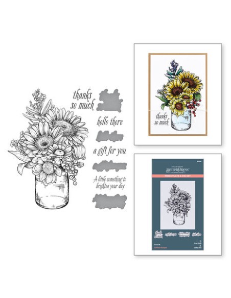 Sunflower Bouquet Press Plate & Die Set