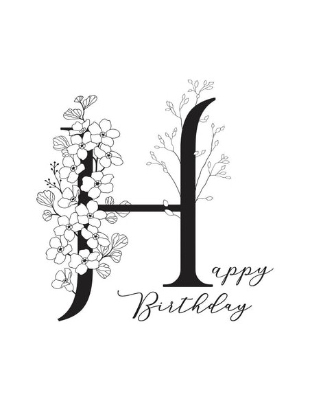 Every Occasion Floral Alphabet Collection - Press Plate - H