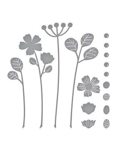 Sealed Blooming Stems Etched Dies