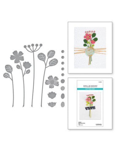 Sealed Blooming Stems Etched Dies