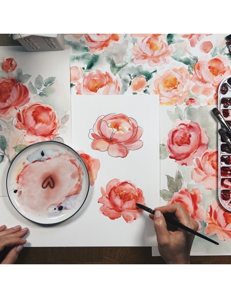 Workshop online "Peonie ad acquerello: tecniche e segreti"