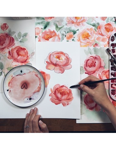 Workshop online "Peonie ad acquerello: tecniche...