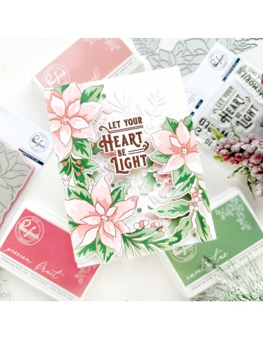 Poinsettia Frame Press Plate Pinkfresh studio