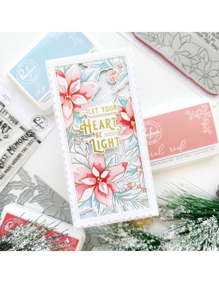 Poinsettia Frame Press Plate Pinkfresh studio