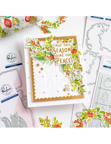 Holiday Greetings Sentiments Die Pinkfresh Studio