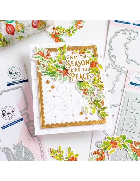 Holiday Greetings Sentiments Die Pinkfresh Studio