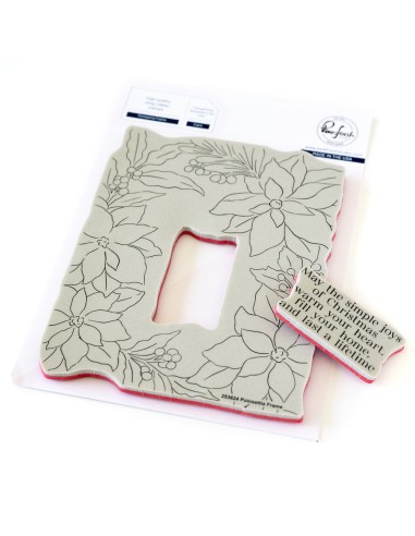 Poinsettia Frame Stamp di Pinkfresh Studio