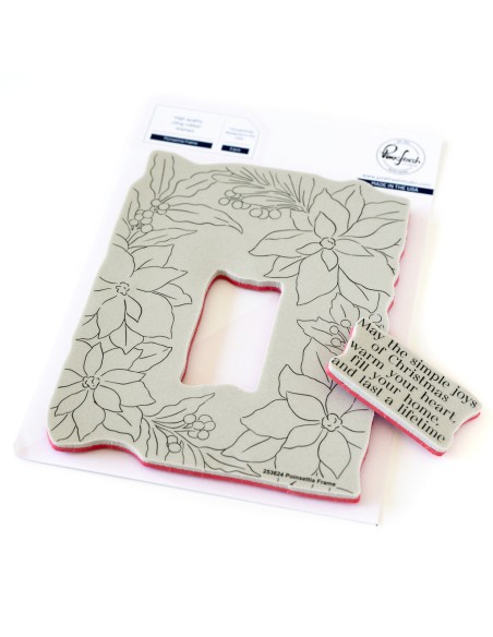 Poinsettia Frame Stamp di Pinkfresh Studio