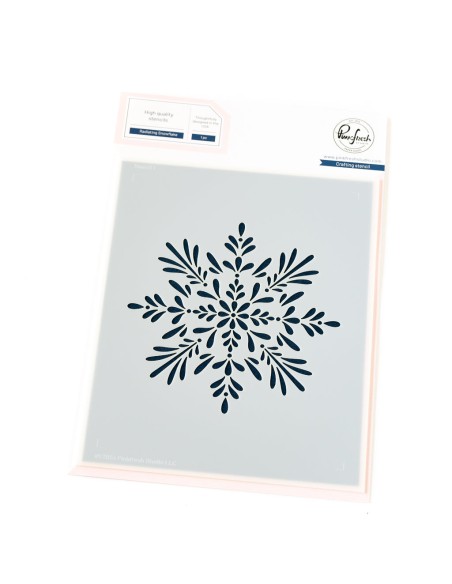 Radiating Snowflake stencil di Pinkfresh Studio