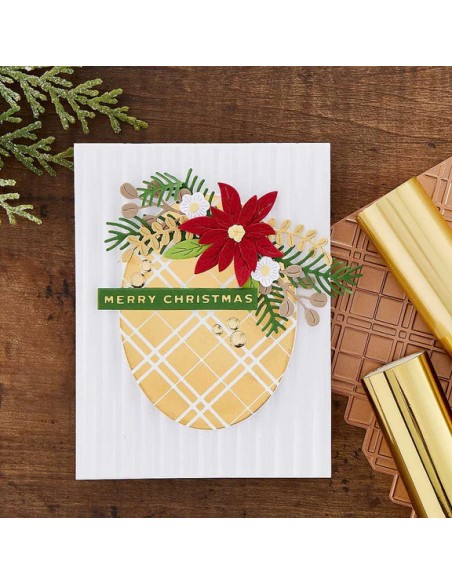 Plaid Tidings Background Glimmer Hot Foil Plate