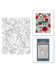 Winter Rose Background Press Plate