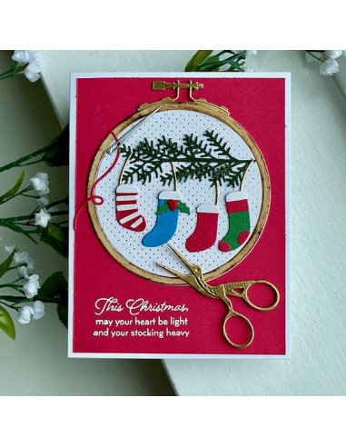 Faux Embroidered Stockings Etched Dies