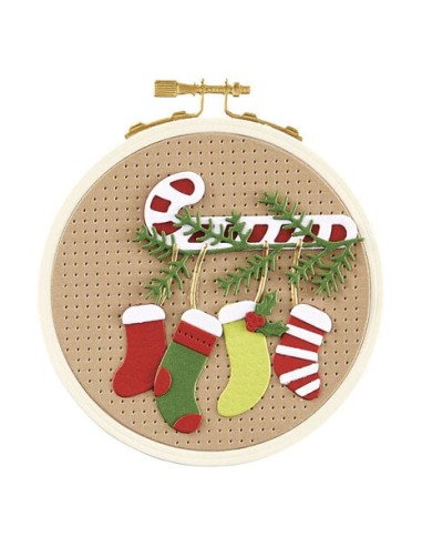 Faux Embroidered Stockings Etched Dies