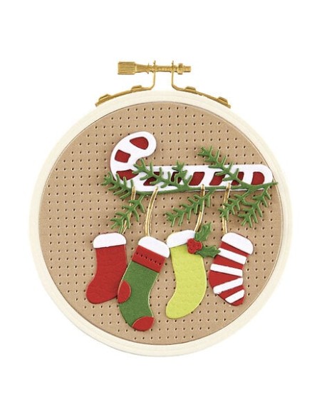 Faux Embroidered Stockings Etched Dies