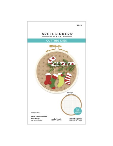 Faux Embroidered Stockings Etched Dies