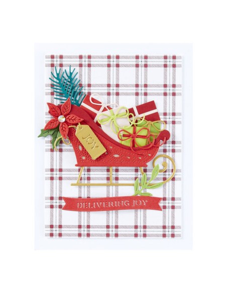 Delivering Joy Sleigh Etched Dies