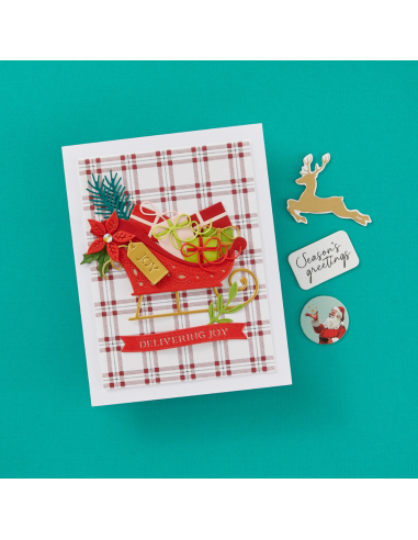 Delivering Joy Sleigh Etched Dies