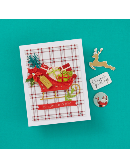 Delivering Joy Sleigh Etched Dies