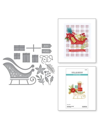 Delivering Joy Sleigh Etched Dies