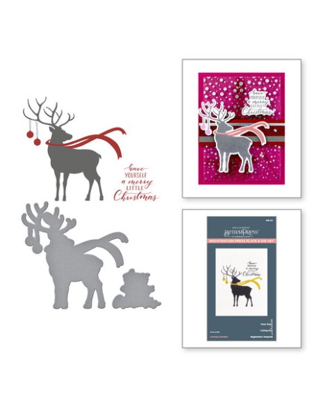 Dashing Reindeer Registration Press Plate & Die Set