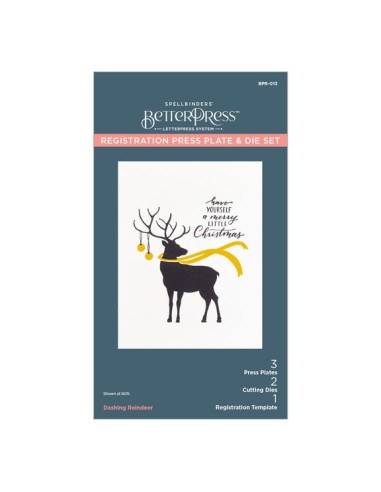 Dashing Reindeer Registration Press Plate & Die...