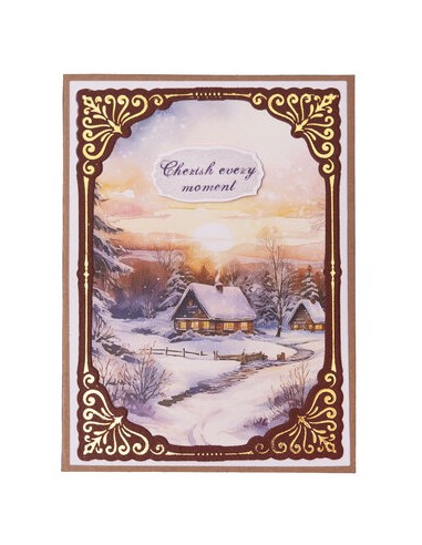 A6 Border Shape Christmas Hot Foil Dies