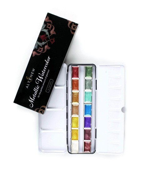 Metallic Watercolor 14 Pan Set