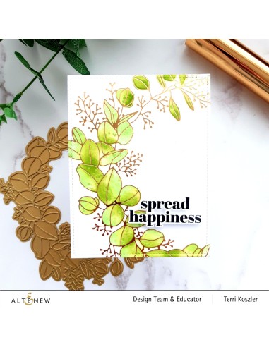 Eucalyptus Wreath Hot foil Plate
