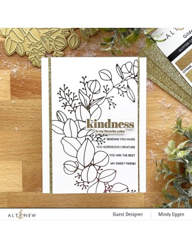 Eucalyptus Wreath Hot foil Plate