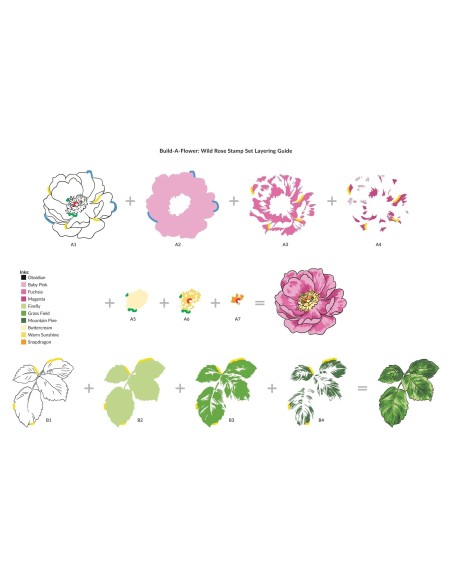 Build-A-Flower: Wild Rose Layering Stamp & Die Set di Altenew