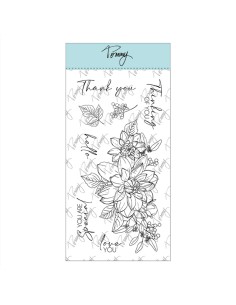Adorable Flowers Tommy clear stamps