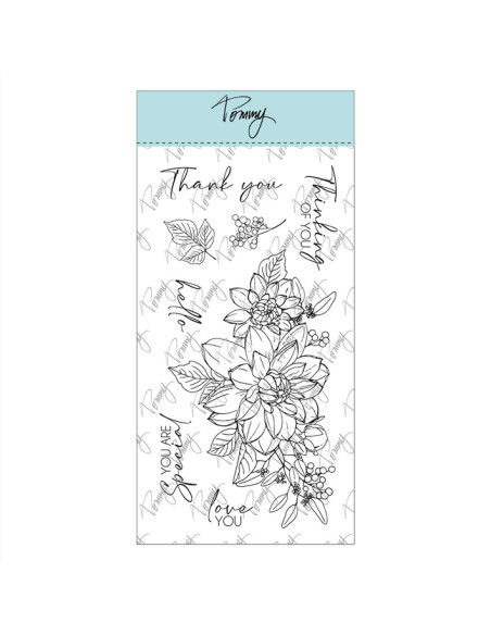 Adorable Flowers Tommy clear stamps