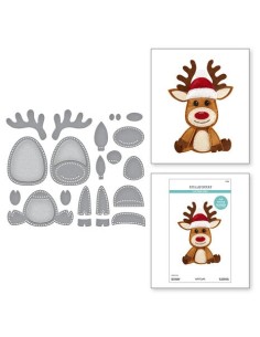 Felt Reindeer Etched Dies