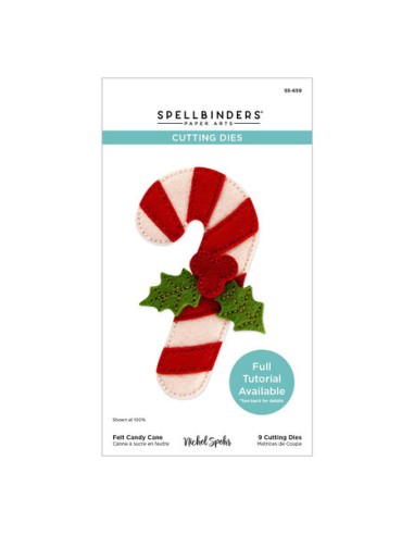 Felt Candy Cane Etched Dies