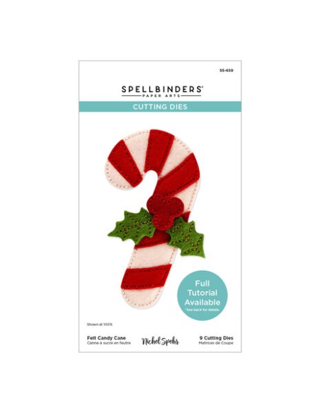 Felt Candy Cane Etched Dies