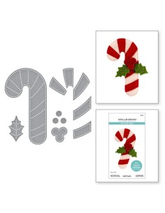 Felt Candy Cane Etched Dies